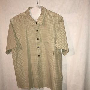 Exofficio Men’s Tan’s Checkered Short Sleeve Shirt